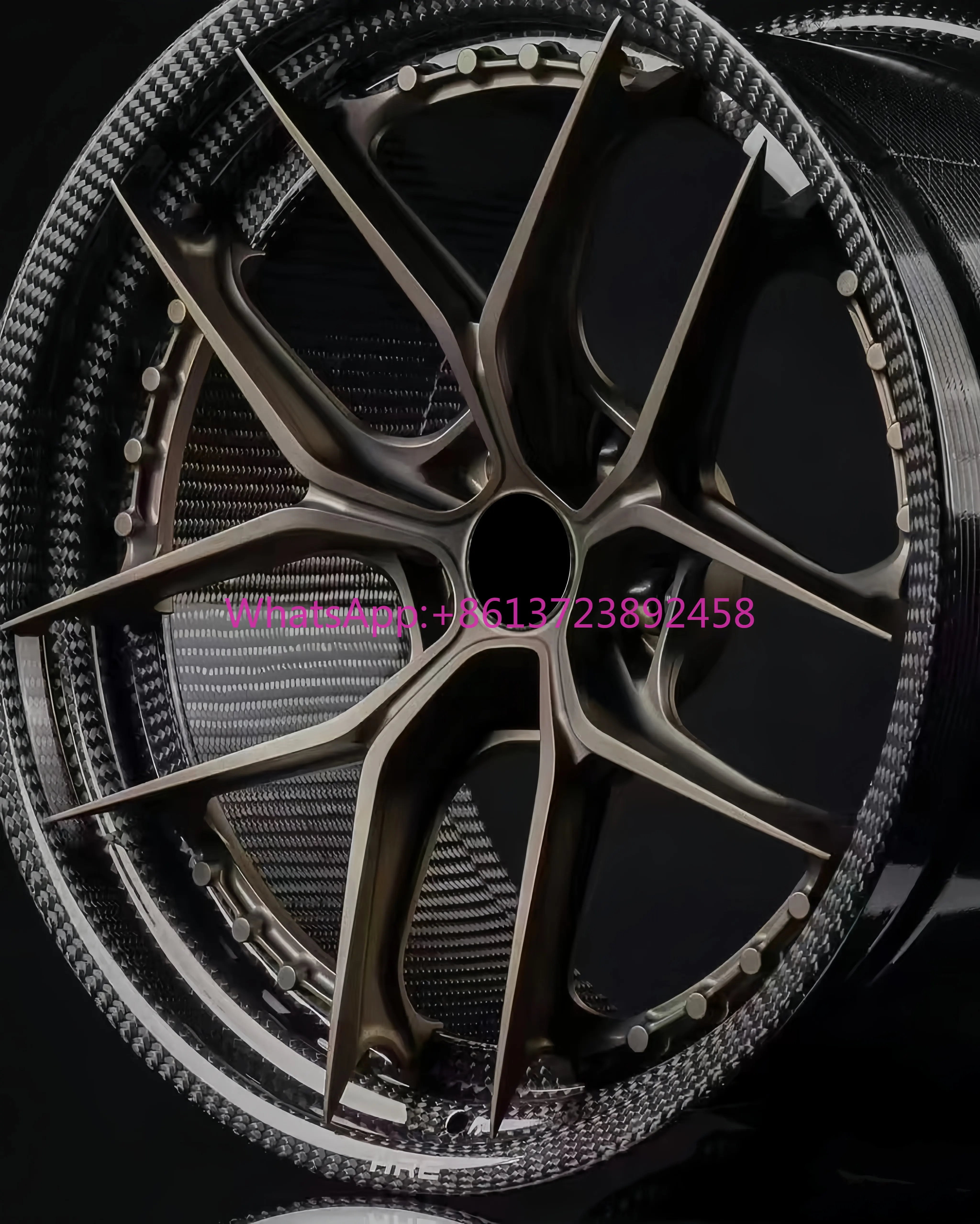 

XINLAI HOT Sale Carbon Fiber Customization 5x120 5x112 5x114.3 18 - 24inch 2-piece Forged Wheels for Lamborghini Ferrari