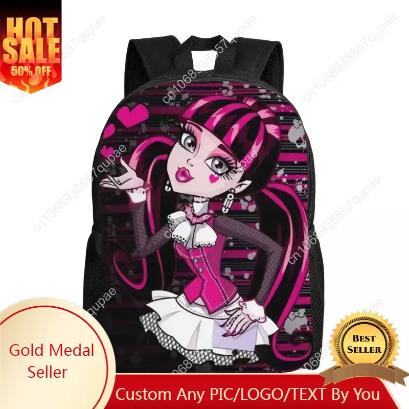 

Monsters High Anime Travel Backpack Women Men School Computer Bookbag College Student Daypack Bags