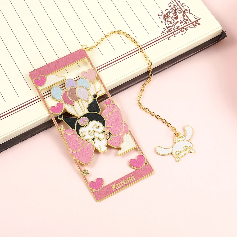 Sanrio Bookmarks Kawaii Anime Kuromi Bookmark Of Pages Kids Gifts School Stationery Supplies