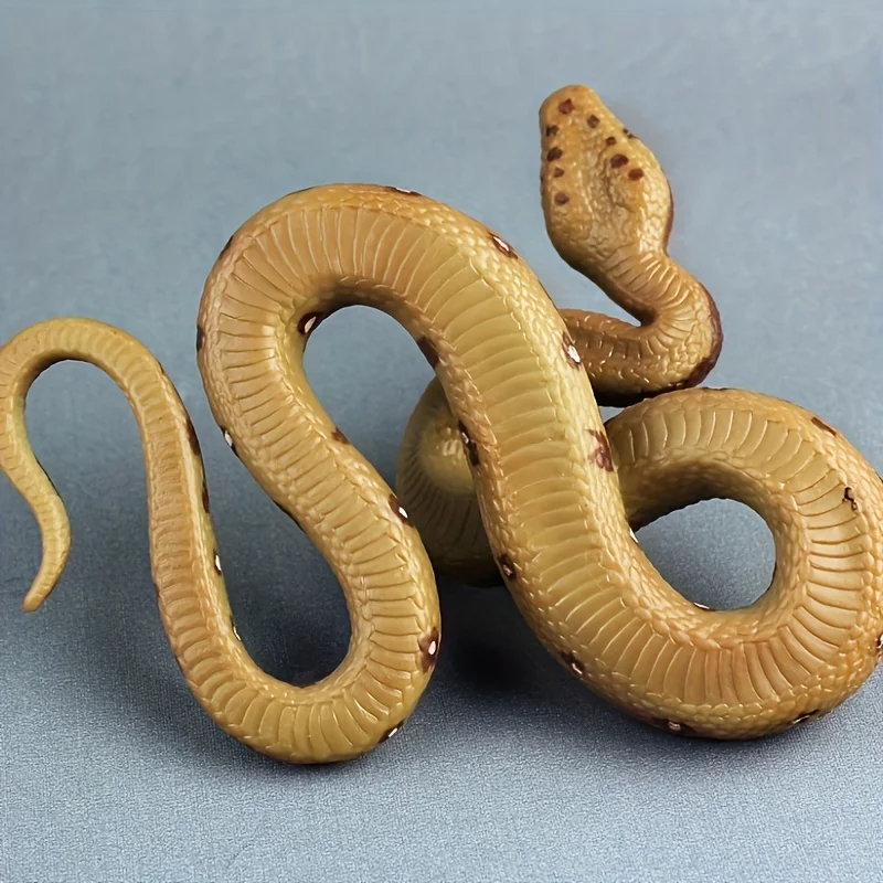 قطعة واحدة من طبق الأصل البني النابض بالحياة، نمط تجريدي، موضوع حيوان، نموذج ثعبان قابل للجمع لديكور المنزل، مناسبة الهالوين