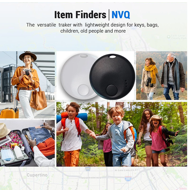 Imagem -06 - Xiaomi Novo Mini Inteligente Airtag Bluetooth Portátil Rastreador Gps Dispositivo Anti-perdido para Criança Pet Chave Bagagem Mochila Localizador de Rastreamento