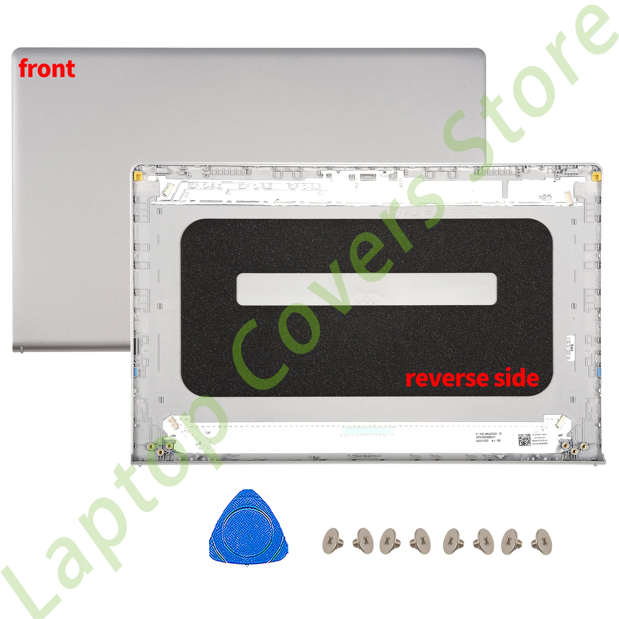 Parts For Inspiron 15 3510 3511 3515 3520 3521 LCD Back Cover Bezel Palmrest Bottom Lid Top Housing Case Silver 0DDM9D