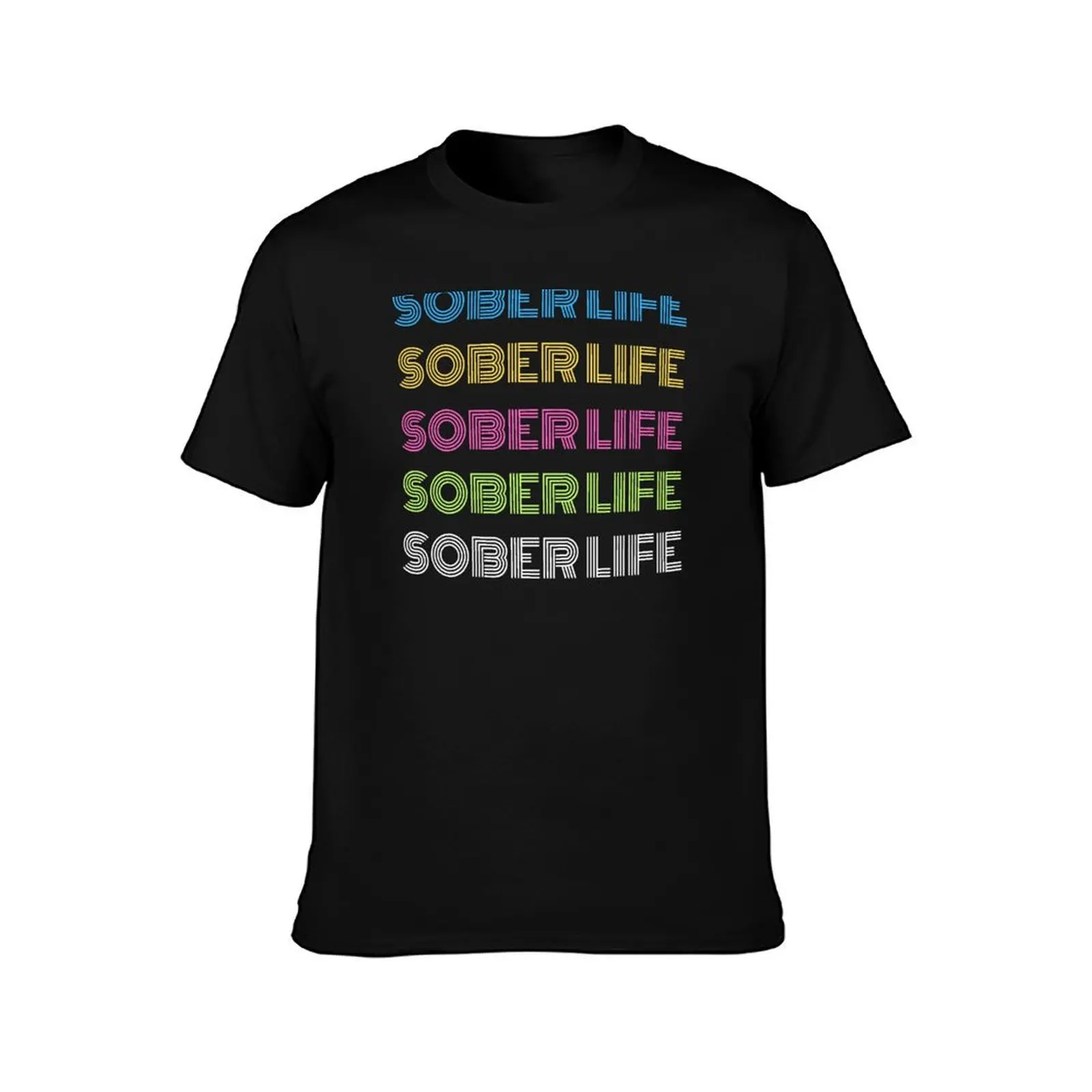 Sober Life Sobriety Recovery Motivation Inspiration AA NA T-Shirt Graphic Print Short Sleeve T-Shirt