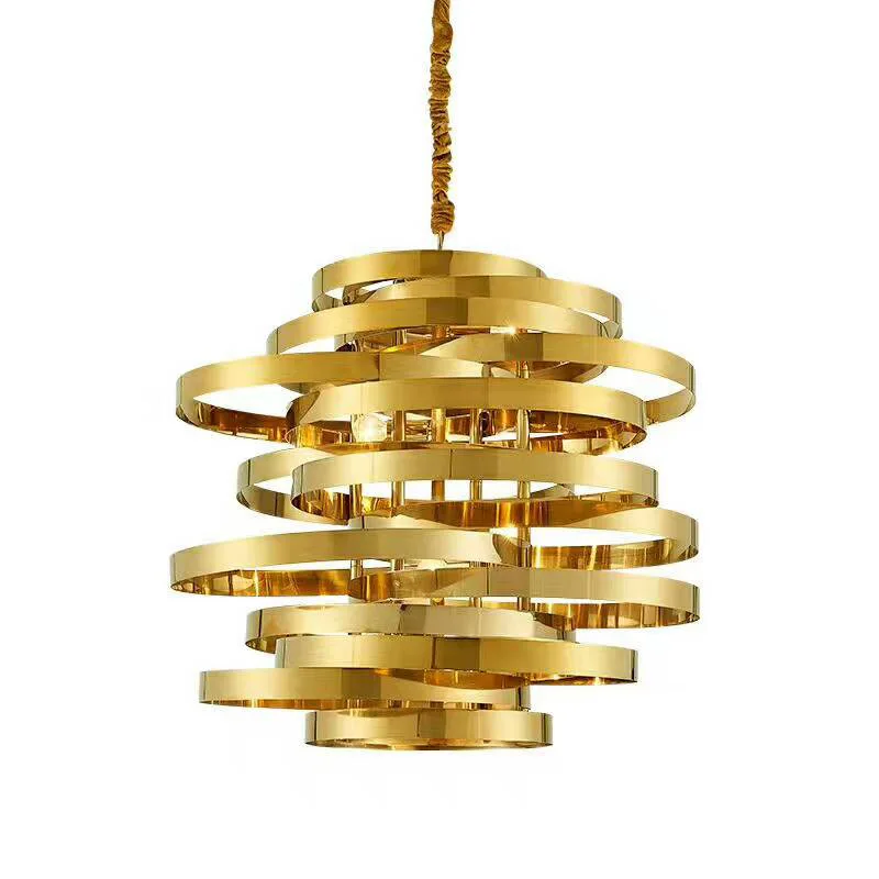 

Postmodern art personalized living room dining room creative lamp, Nordic simple model room decorative stainless steel metal