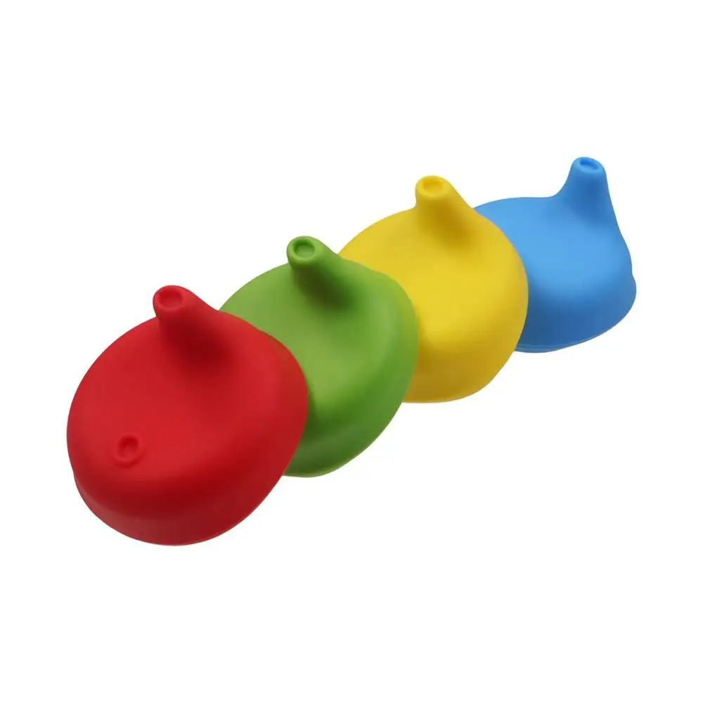With Protruding Straw Hole Silicone Sippy Cup Lids Leak Proof Stretchable Straw Cup Covers Splash Proof BPA-free