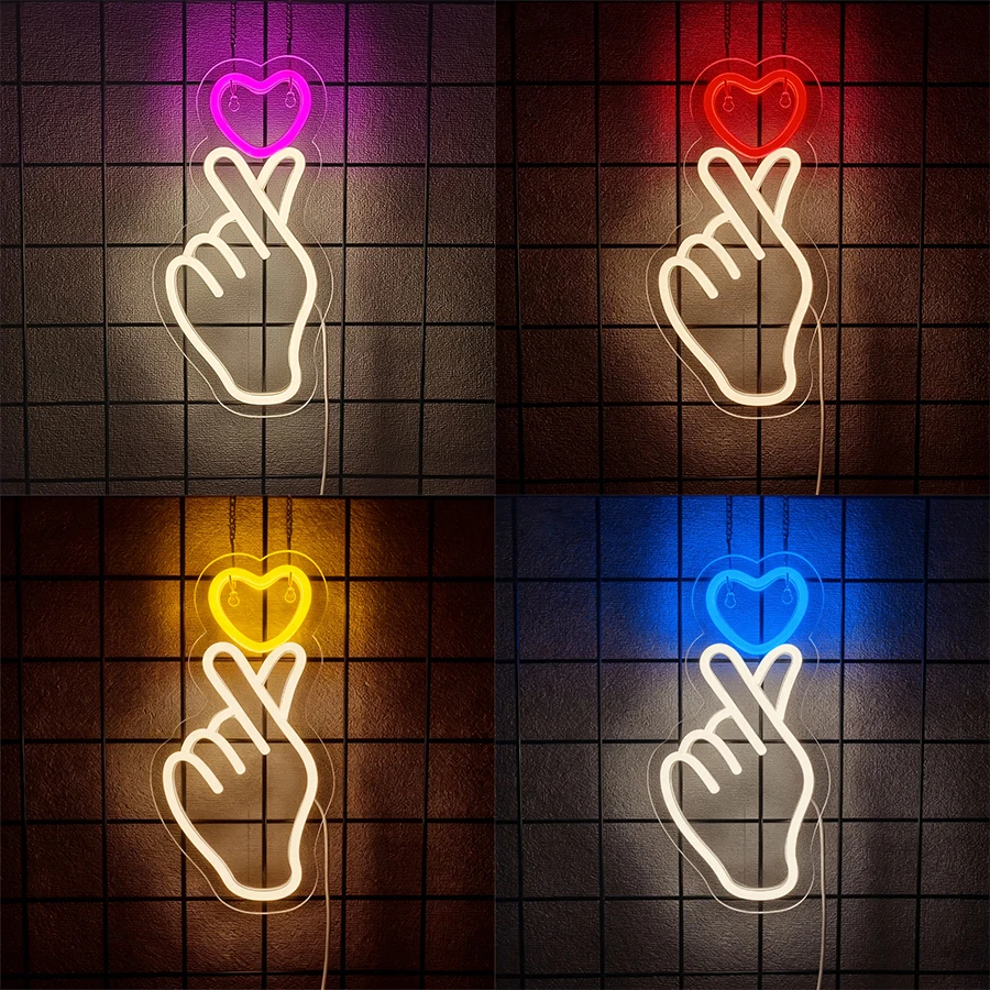 

Finger Than Love Led Neon Sign, Used In Bedroom, Homes, Bar Parties, Cafes, Couples Hotels, Wedding Decor, Valentine'S Day Gifts