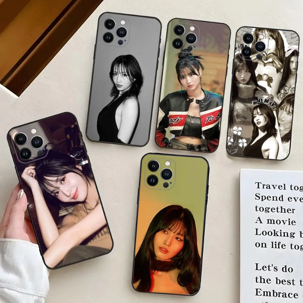 T-Twice Momo  Phone Case For iPhone 15,14,13,12,11,Plus,Pro Max,XS,X,XR,SE,Mini,8,7 Soft Silicone Cover