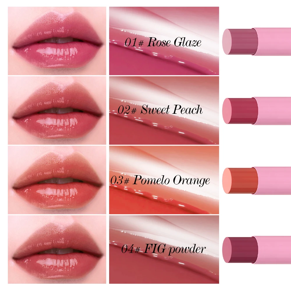 1PC lip gloss, waterproof and long-lasting moisturizing, smooth and lightweight, easy to apply, natural makeup effect