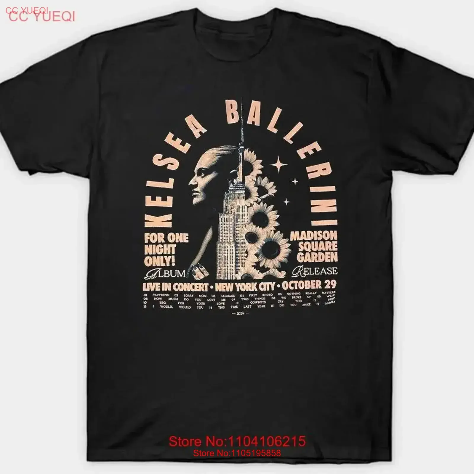 

New KELSEA BALLERINI tour Christmas S 5XL T Shirt DN344 vintage Washed Soft Top For Everyday Wear Breathable Slightly Stretched