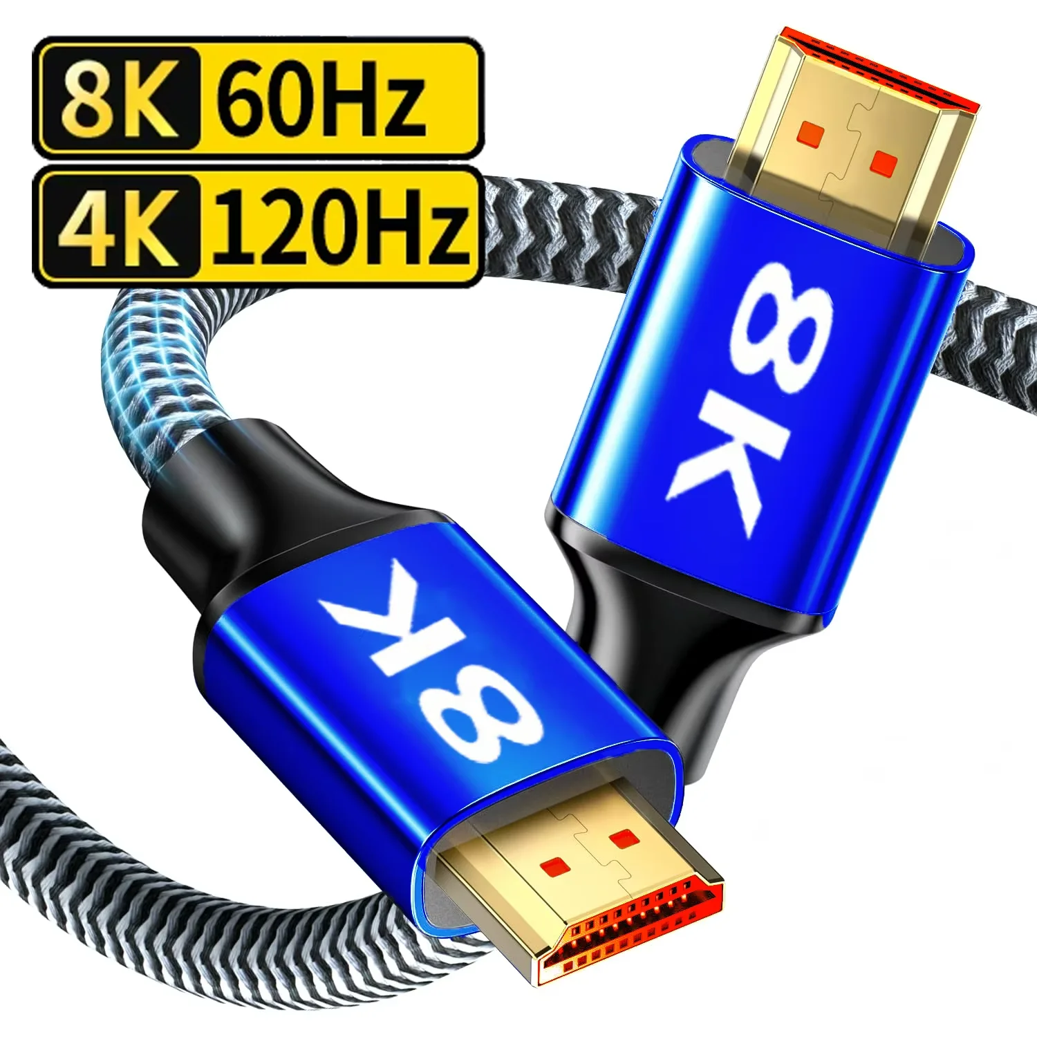

8K HDMI-compatible 2.1 Cable 4K@120Hz 8K@60Hz 48Gbps ARC HDCP Ultra High Speed for RTX Video Card PC Laptop Projector HDTV PS5