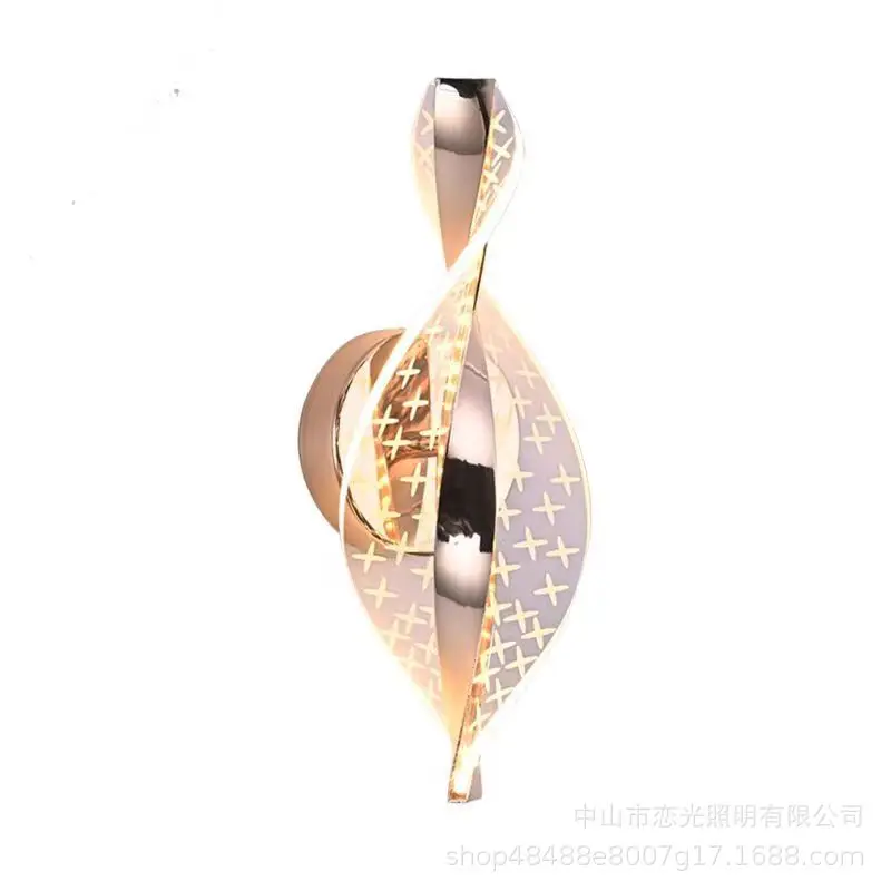 

Golden Snowflake, Cloudy Acrylic Wall Sconce for Living Room, Bedroom Home Decor, Modern LED Bedside Wall Sconce