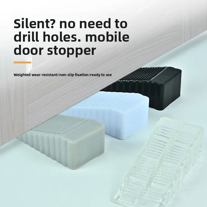 

Silicone Door Stop Wedge Safety Stoppers Reusable Shock Absorbent Home Office Anti-Folder Hand Door Stopper