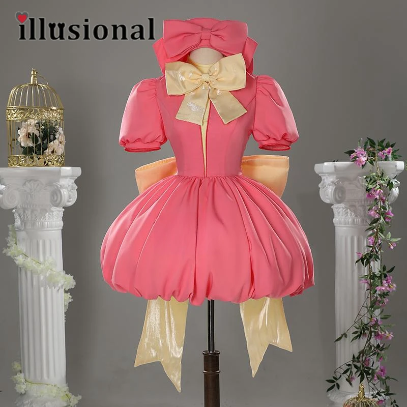 pre sales illusional Card Captor Sakura KINOMOTO SAKURA Cosplay Costume Kinomoto Sakura Lovely Dress Halloween Costumes