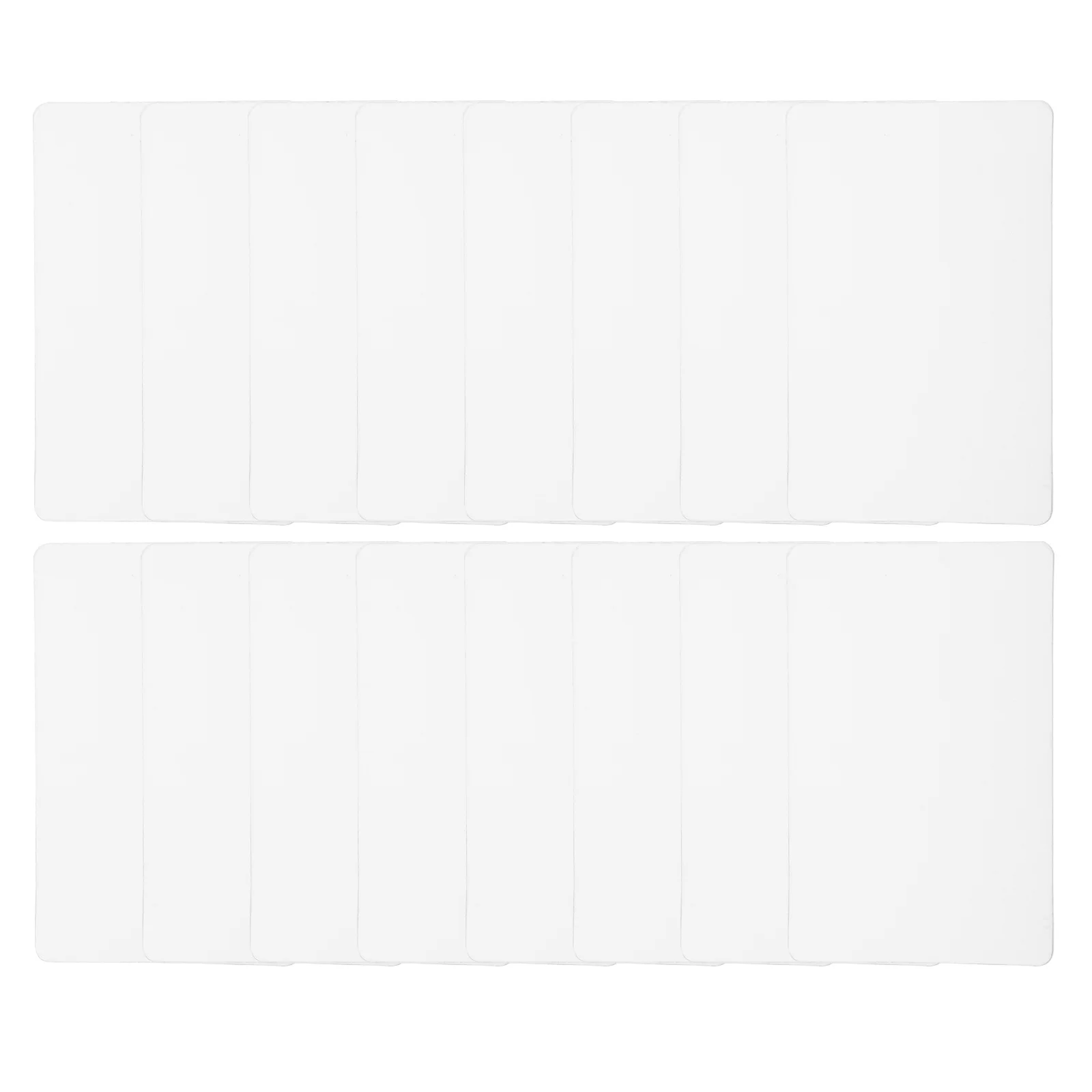 

100Pcs PVC Blank Dual-Side Tags Paintable Plastic Cards for DIY Craft Gift Packing Price Label Multi-Purpose Id Card