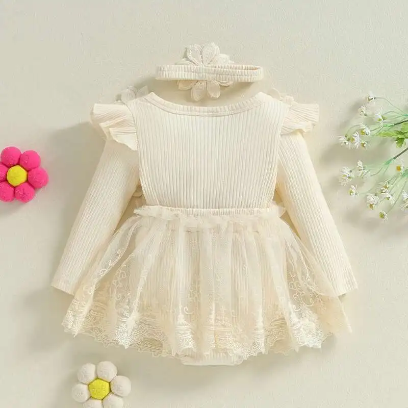 

Newborn Clothes 3-18Months Spring Fall Toddler Baby Girls Romper Infant Flower Bow Bodysuit Soft New Born Clothes Baby Jumpsuits