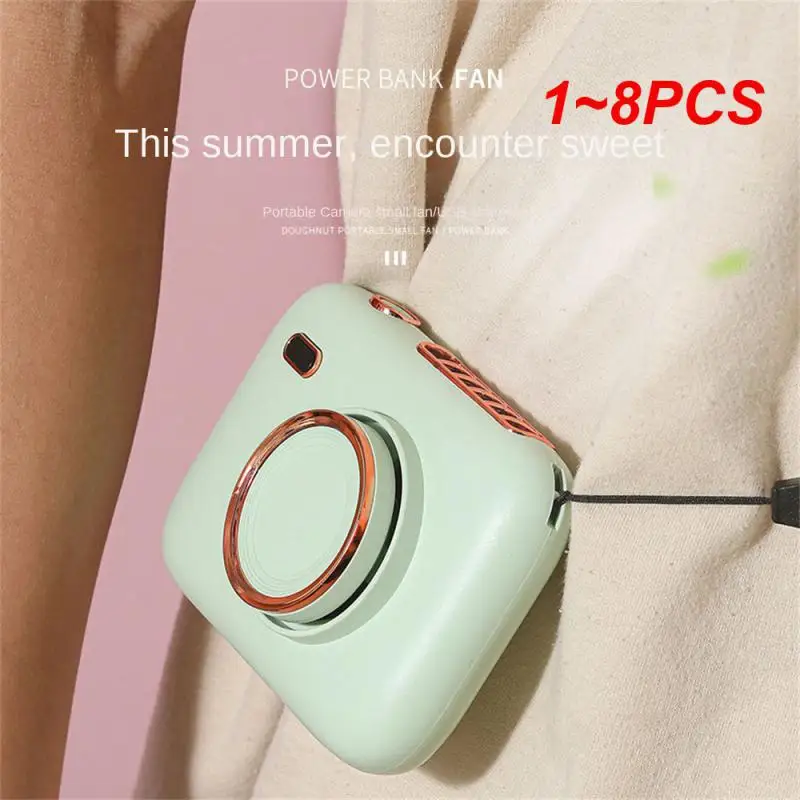 

1~8PCS Hanging Neck Fan Usb Charging Portable Simple Mini Lanyard Travel Handheld Fan Lanyard Convenient Portable Charging Usb