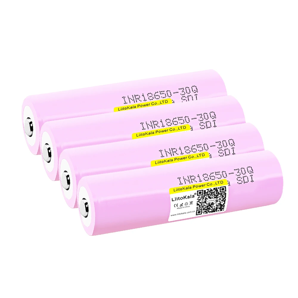 1-40PCS LiitoKala 30Q-JT 3.7V Rechargeable Li-Ion Battery 30A Discharge For Samsung INR18650 Flashlight Car LED lights Lamps