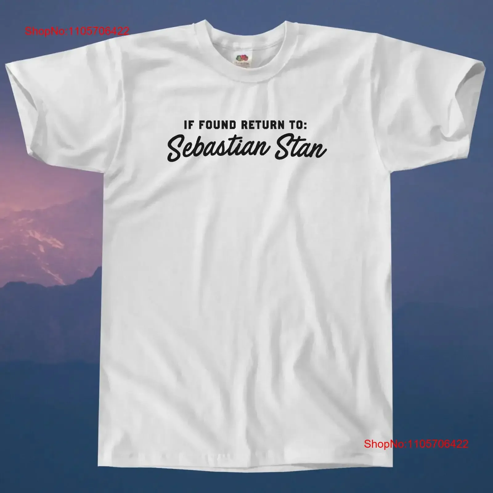 If Found Return To Sebastian Stan T Shirt Mens S M L XL vintage Washed Soft Stylish fashion homme designer clothes streetwear