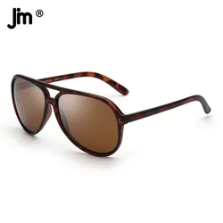 JIM Polarized Sunglasses Men Women, Ultralight Retro Aviator Shades for Driving Fishing UV400