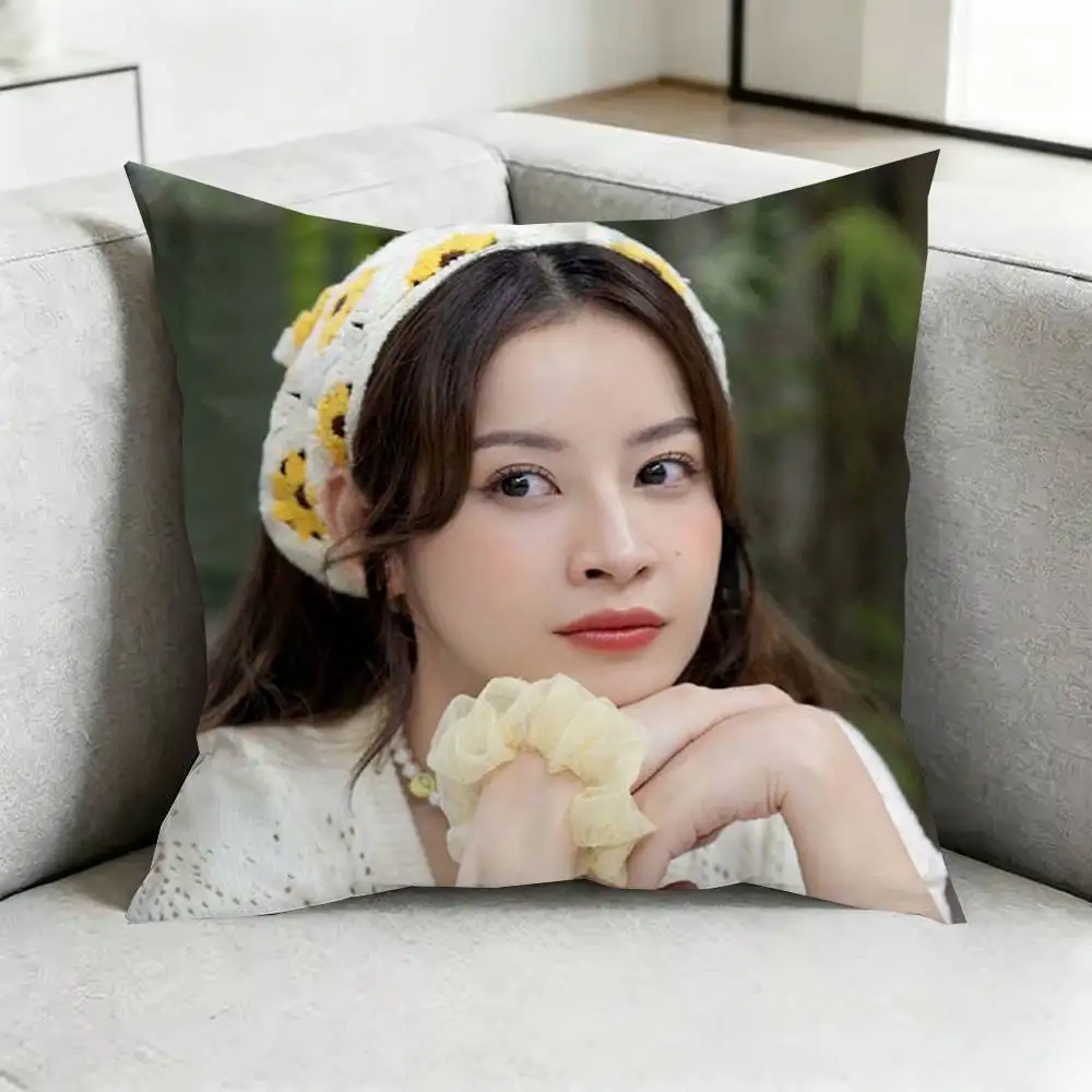 Chi P-Pu Talk To M-Me Pillow Case Square Double-Sided Sofa Cushion Cover Bedroom Bedside Pillow Gift