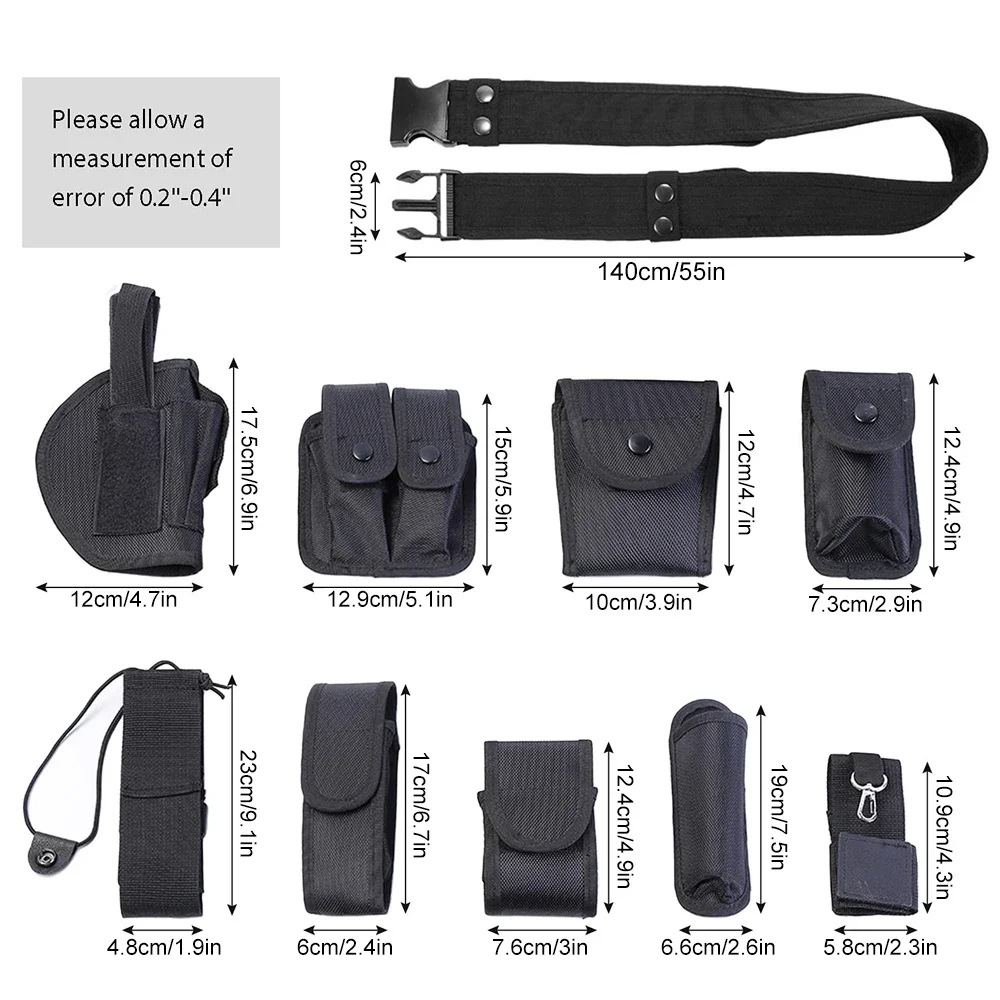 Outdoor Tactical Belt Hunting Bags Tactical Belt Holster Security Military Duty Utility Belt with Pouches Holster Gear