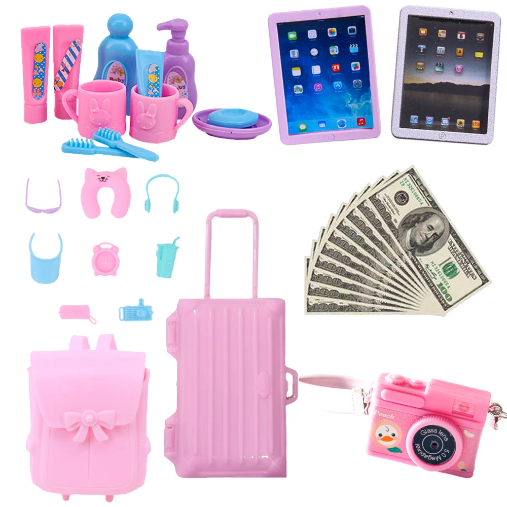 Casa de muñecas Kawaii en miniatura, accesorios de muebles de simulación, cámara de Ipad para Barbies, muñeca BJD, juguete de viaje, regalo de Juego