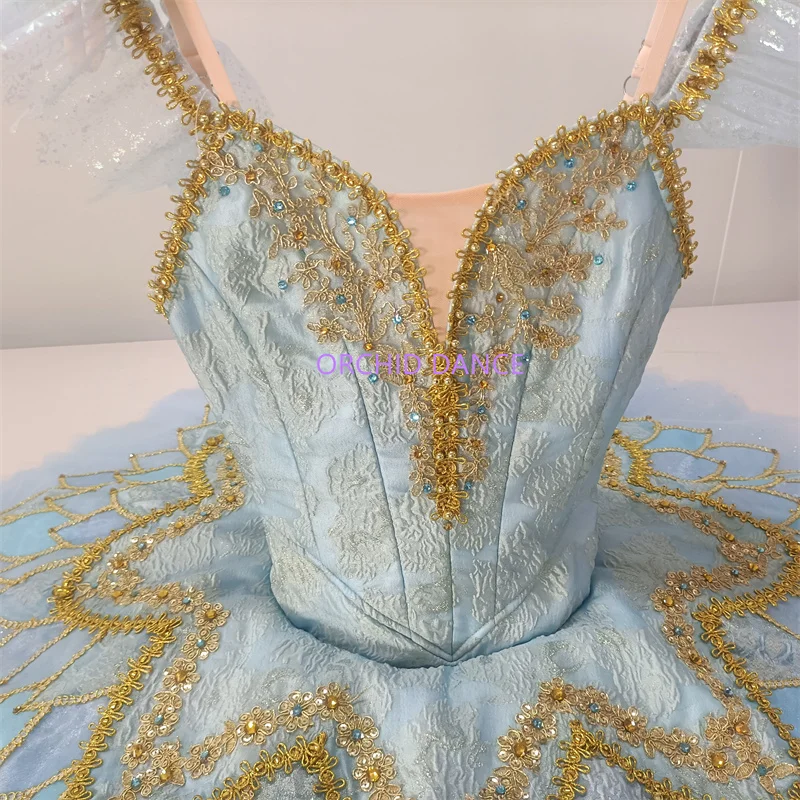 Professional Unique Design Custom Size 12 Layers Kids Girls Women Adult Dance Performance Wear Blue Bird Ballet Tutu Costumes