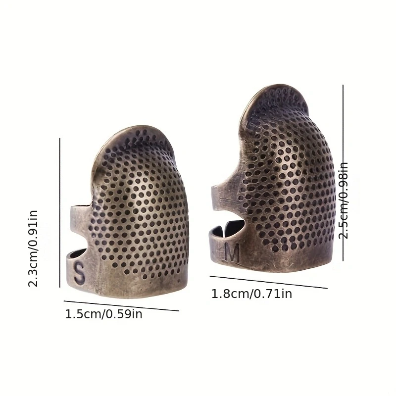 Household Sewing Tools Accessories Retro Thimble Needles Finger Protector Antique Thimble Ring Handworking Needle Craft DIY Acce image 6