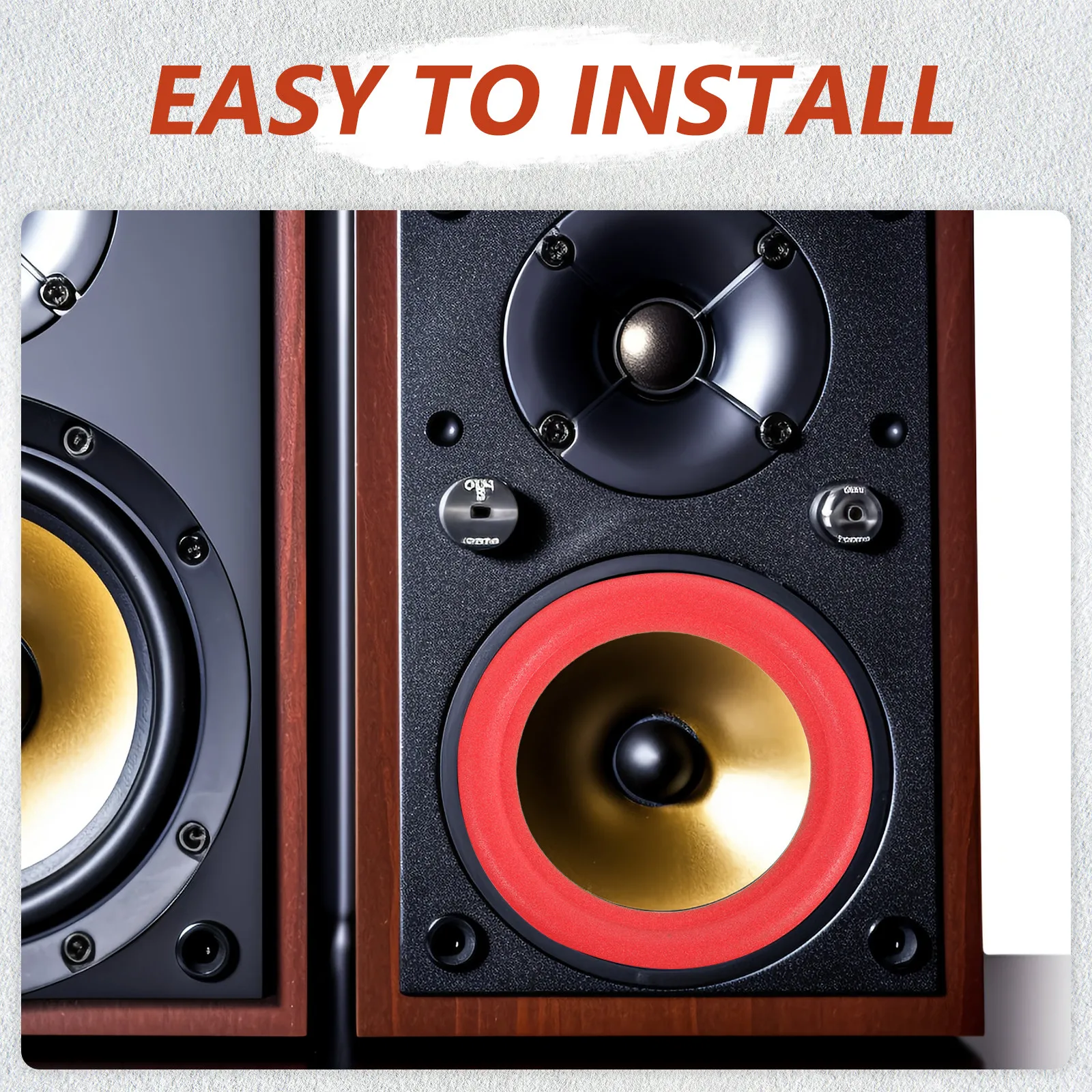 

10 шт. поролоновых кольцевых прокладок для динамиков, 3,85 дюйма, круглые, для ремонта аудиосистем, замена, для самостоятельной сборки, красные