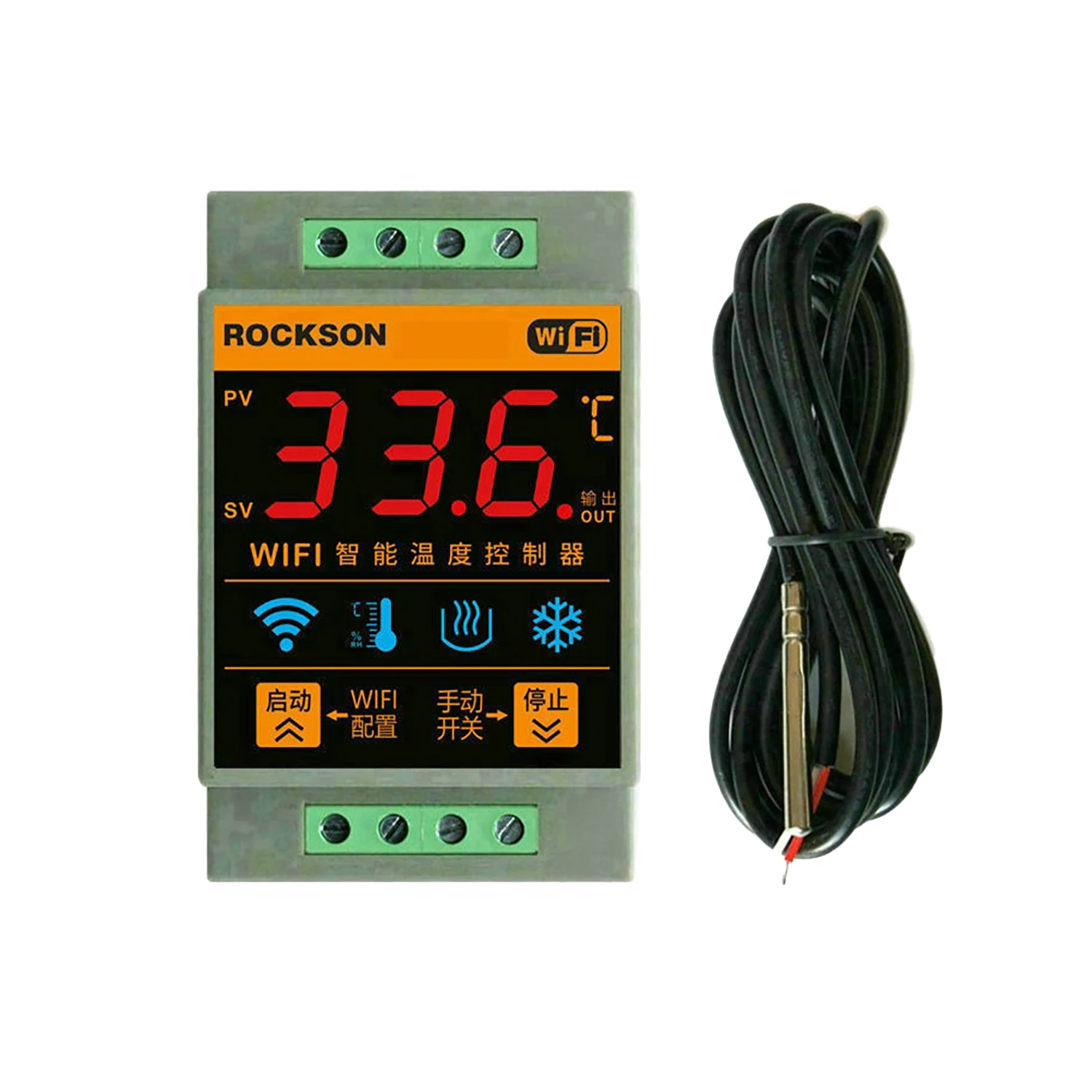 

WIFI Temperature Controller Timing Setting Mobilephone Tuya APP Remotely Control with Limit Alarm Home Water-level Alarm Device