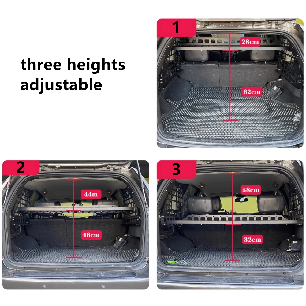 Rear Trunk Shelf CGZ Molle Panel Cargo Organizers Racks For Jeep Grand Cherokee WJ WG 1999 2000 2001 2002 2003 2004 - Image 3