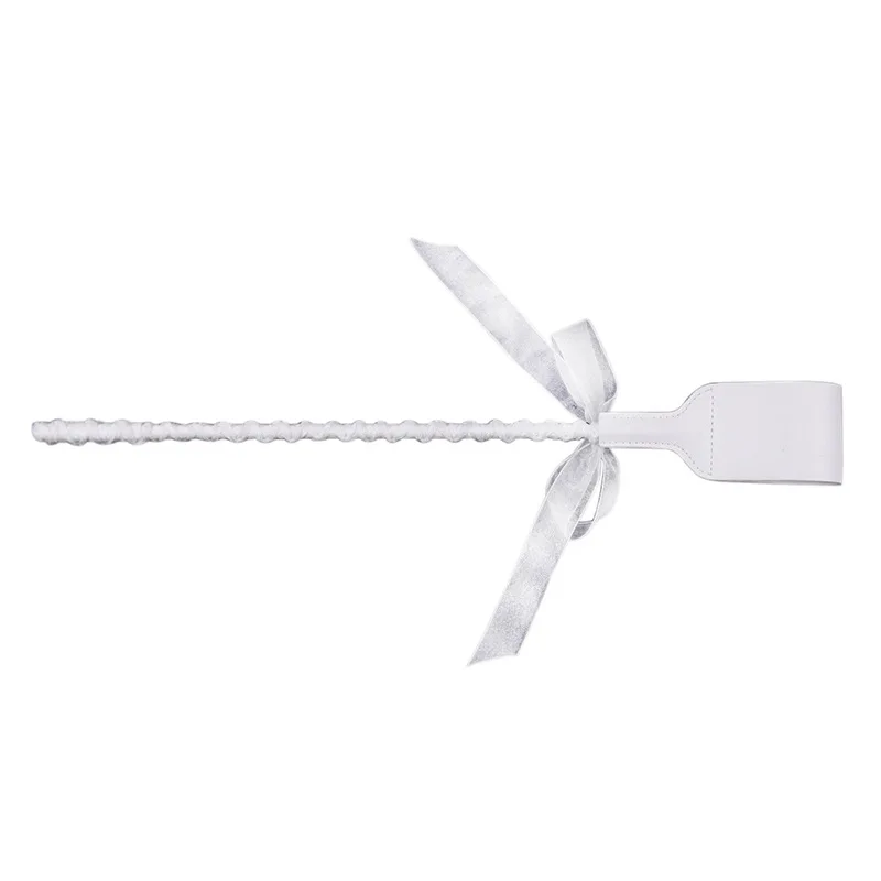 White Leather Bow-Knot Palm Clap Spanking Paddle Whips Fetish Slave Bdsm Spank Flogger Fantasy Couples Sexy Adult Games Cosplay view 5