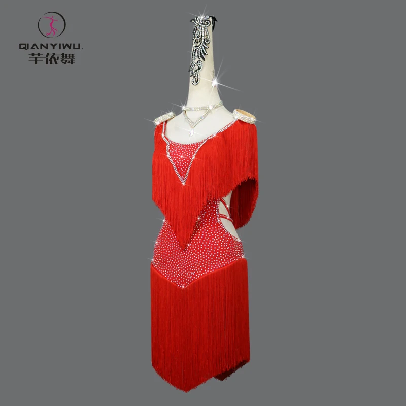 2025 Latin Dance Practice Clothing Stage Outfits For Women Sexy Costume Girls Tassel Dress Ballroom Prom Competition Female Suit