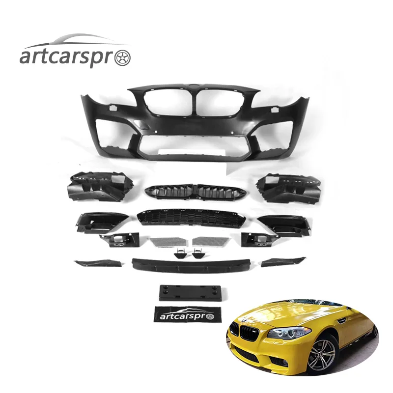 Car AccessoriesPP Plastic Front Bumper For bmws 5 Series F10 2011-2017 Upgrade M5