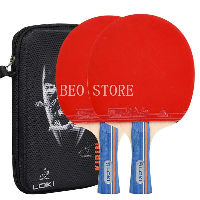 LOKI C3000 K3000 Table Tennis Racket Set 2 pcs Training Ping Pong Bat Amateur Pingpong Racket with Bag