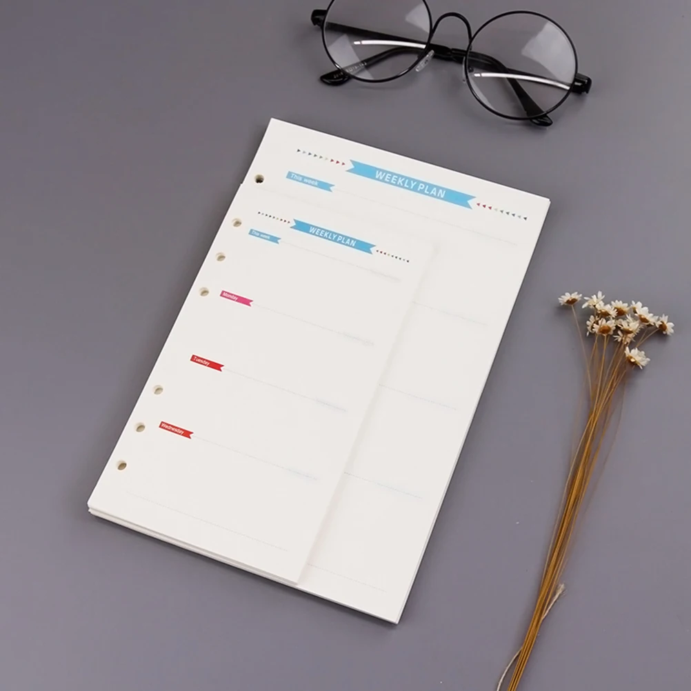 

A6 6-Hole Paper Refills Lined For Binder Notebook Journal Planner Travel Office Use Heavy Wear-Resistant 6 Ring Filler