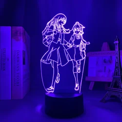 3D Anime LED Night Light, Bloom em você Nightlight, Decoração do quarto, Manga Birthday Gift, Room Lamp