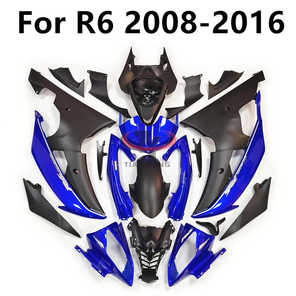 Blue Black 2013 Year Printmaking For Yamaha YZF600 R6 2008-2009-2010-2011-2012-2014-2015-2016 Full Fairing Kit Bodywork Cowling