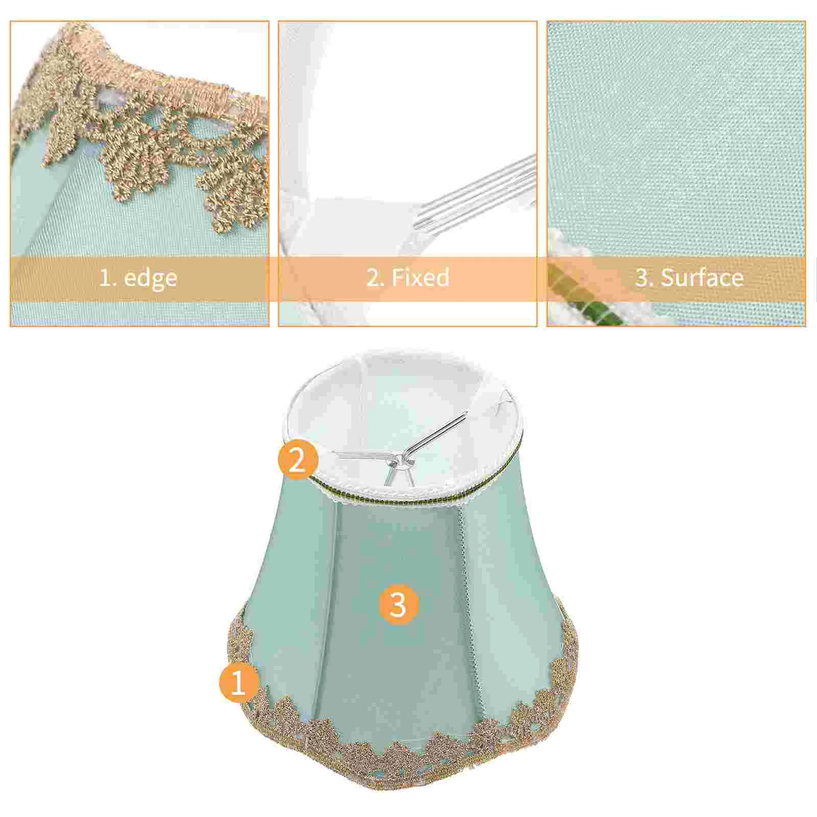 Fabric Lampshade Wall Candelabra Light Bulbs Bedside Home Cloth Cover Table Oval Tablecloth