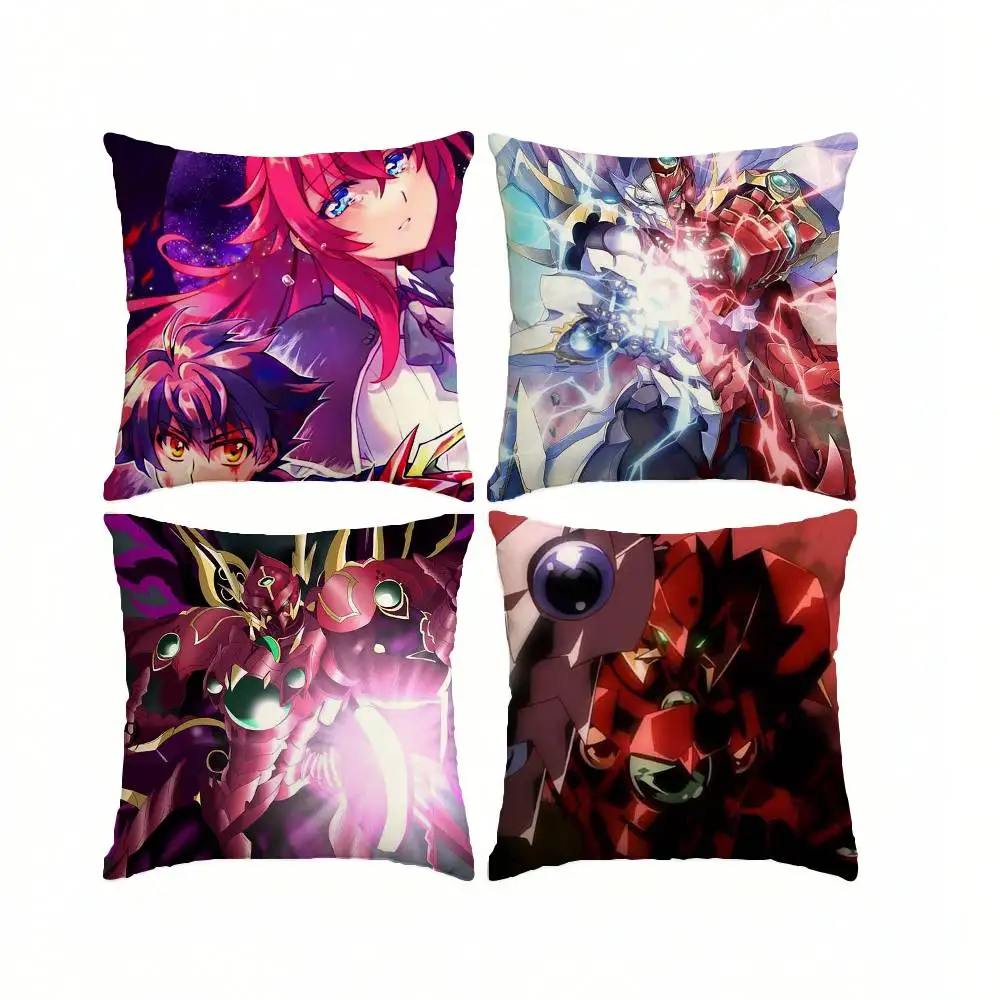 H-High School DxD Lssei Hyoudou  Square Double-Sided printed Pillow Case Bedroom Bedside Pillow Sofa Cushion Cover