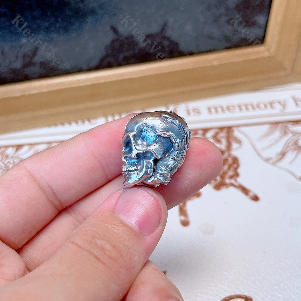 

Skull S925 Outdoor Tool DIY Knife Bead Bracelet Accessory EDC Paracord Woven Pendant Keychain Camping Backpack Cord Lock