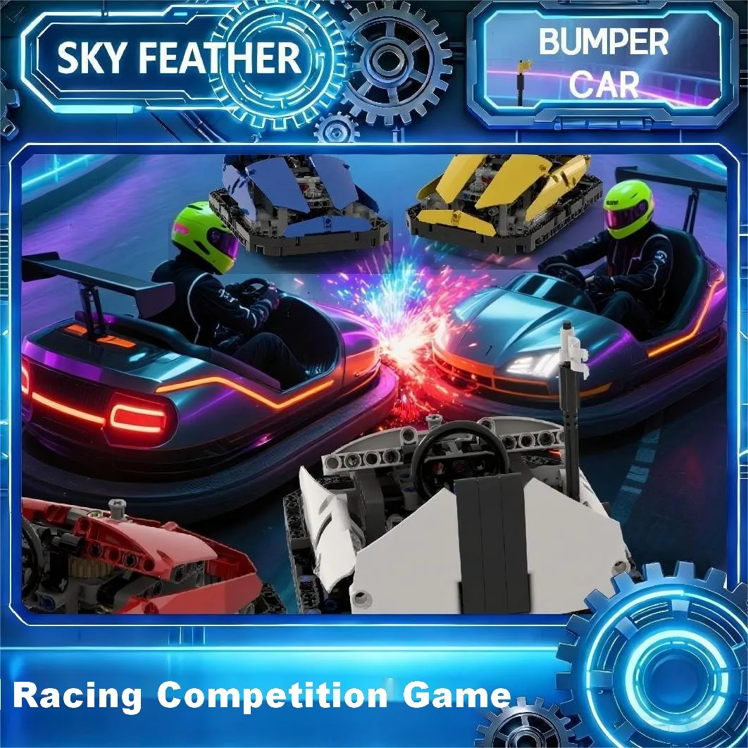 

Electronics Bumper Car Technical Building Blocks DIY Flexible Movement Four-wheel Steering Suspension Model Toys Gifts