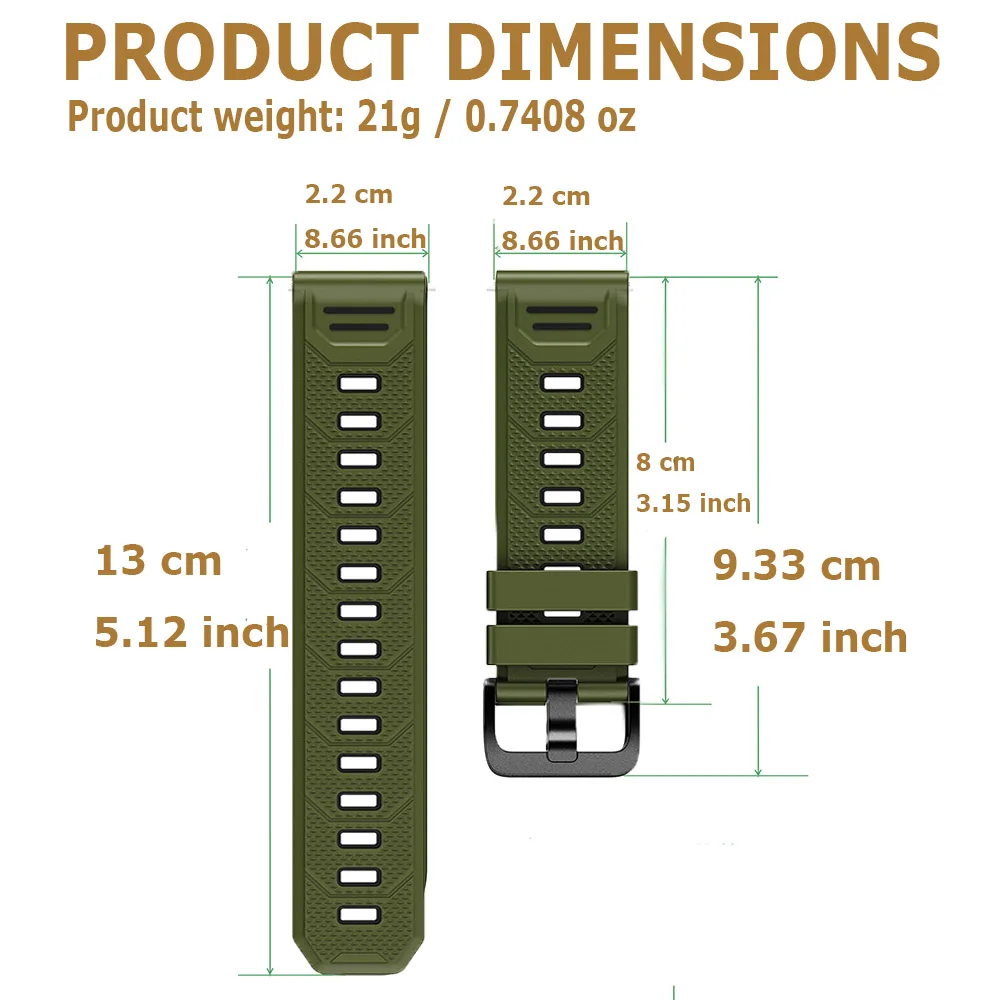 Soft Breathable 22mm Silicone Watch Strap Replacement Band For Huawei GT6 5 4 Pro GT5 GT Runner Watch 5 46mm Honor Magic Watch 2
