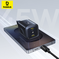 Baseus 45W GaN Charger For iPhone Samsung POCO Fast Charger For Laptop USB C Charger PD Charger Portable Travel Charger Quick
