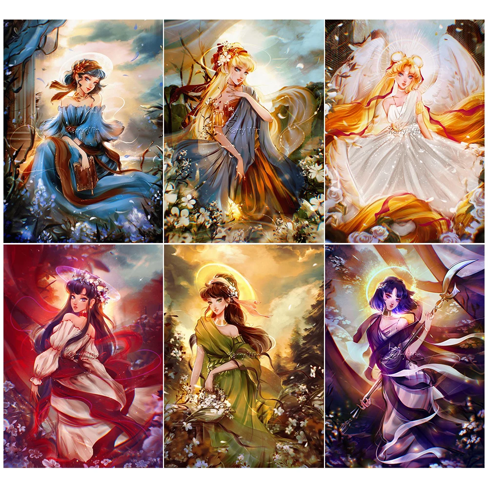 5D DIY Planet Goddess Diamond Painting Mercury Saturn Embroidery Hobby Neptune Kit Cross Stitch Mosaic Home Wall Decor Gift