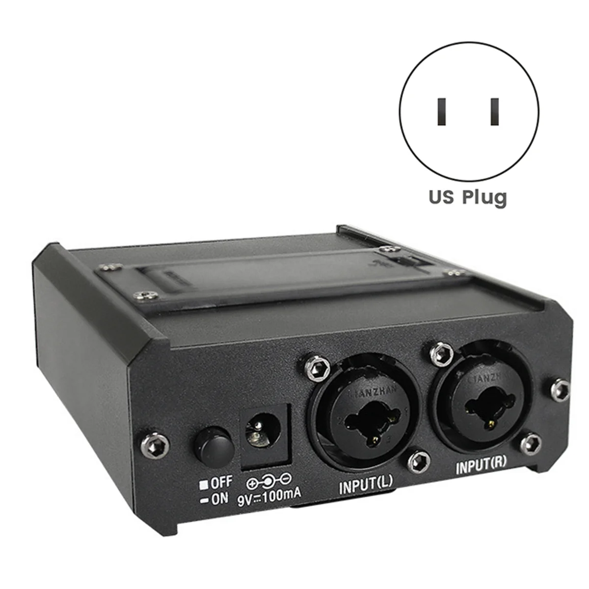 

AU47-P2 Headphone Preamplifier Headphone Monitor Microphone Enlarge Mixer Suitable for Speech / Live Streaming US Plug