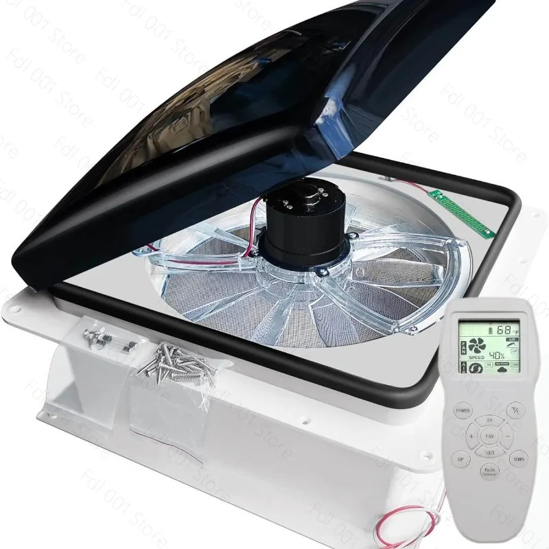 RV Vent Cover with Motor and Fan White Roof Exhaust Fan Replacement