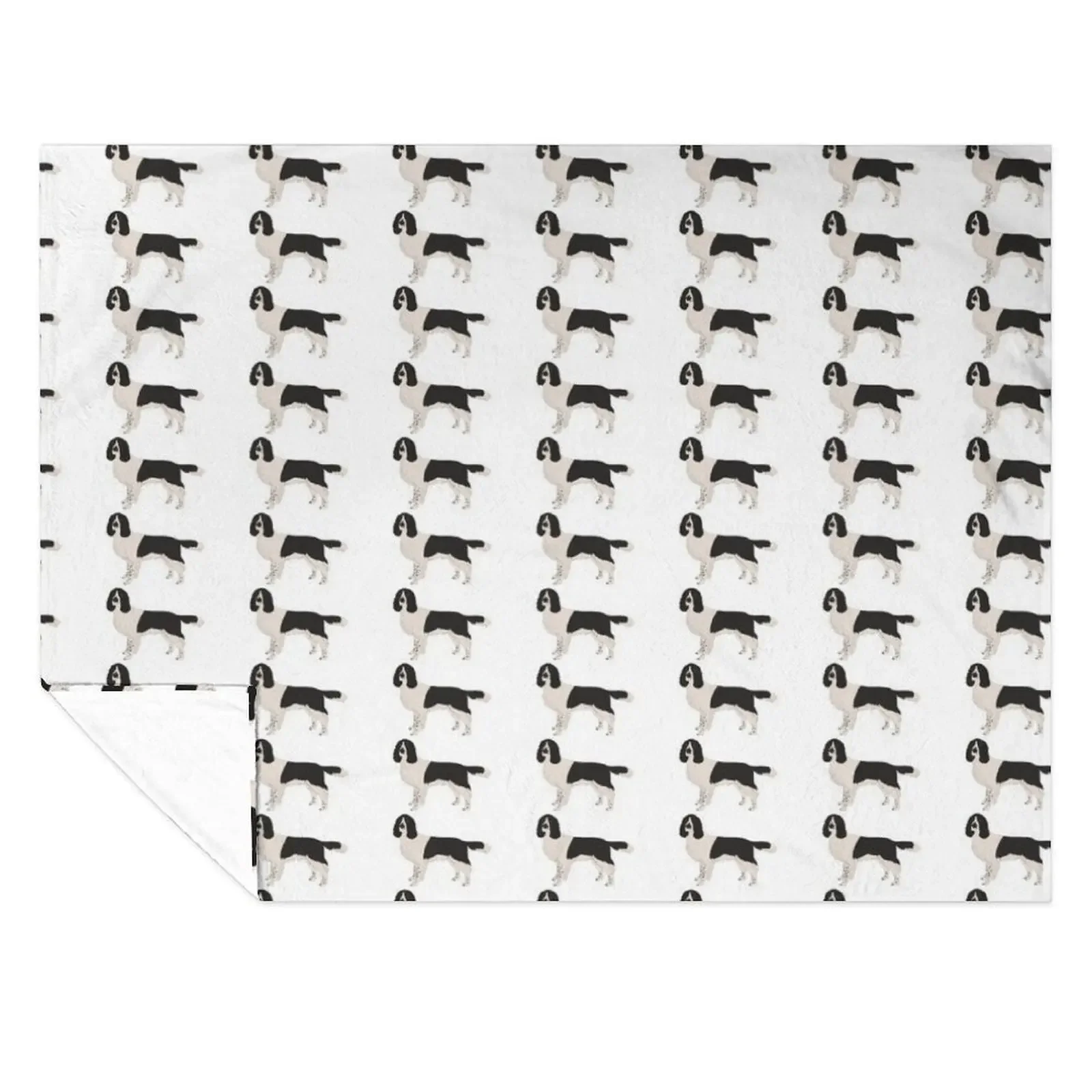 

English Springer Spaniel - Black Throw Blanket Summer Beddings Moving Multi-Purpose Soft Beds Blankets