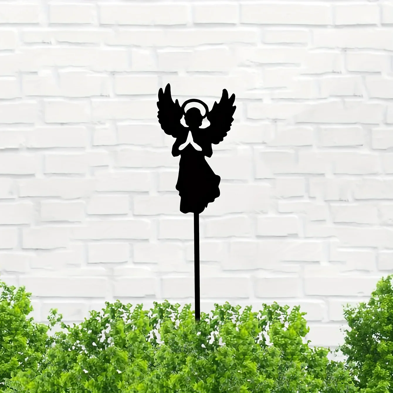 

1pc Angel Garden Stake Iron Silhouette Christmas Courtyard Garden decor Academy Outside Farmhouse Decoration Ground Insertion