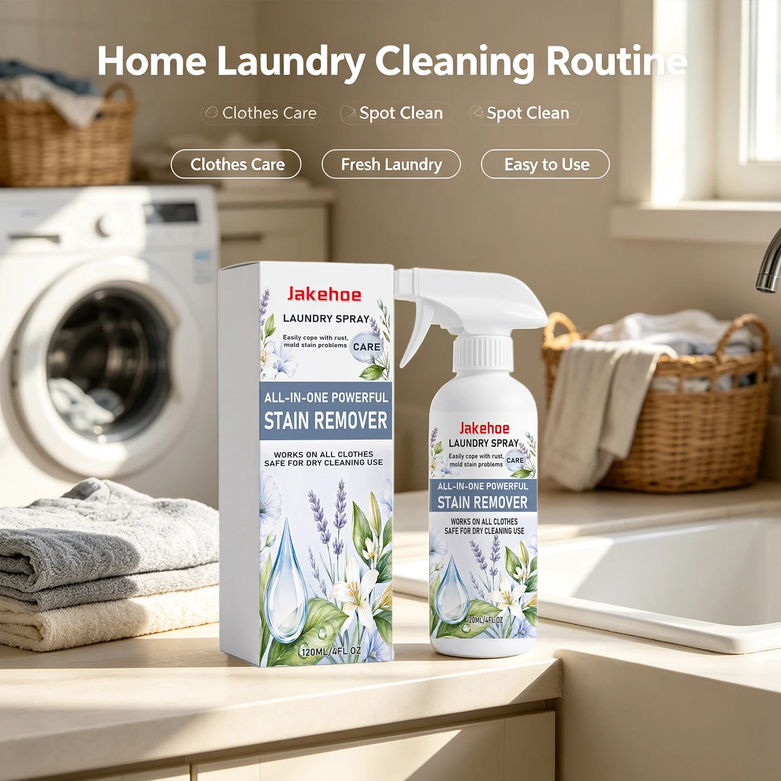 Laundry Stain Removing Spray Remove Oil Stains Long Lasting Fragrance Dry Cleaning Use All‑in‑one Powerful Clothes Stain Cleaner